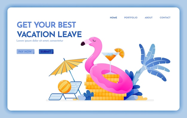 Travel website of get your best vacation leave cheap tropical beach destination landing page