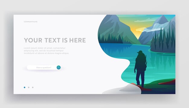 Travel website landing page