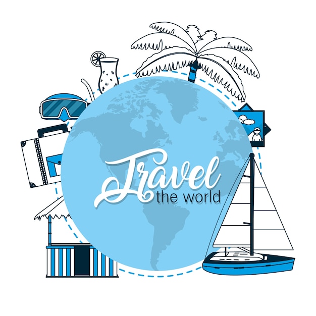 Vector travel the world