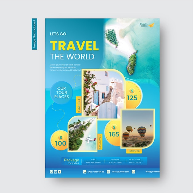 Travel worldwide background design lets go travel