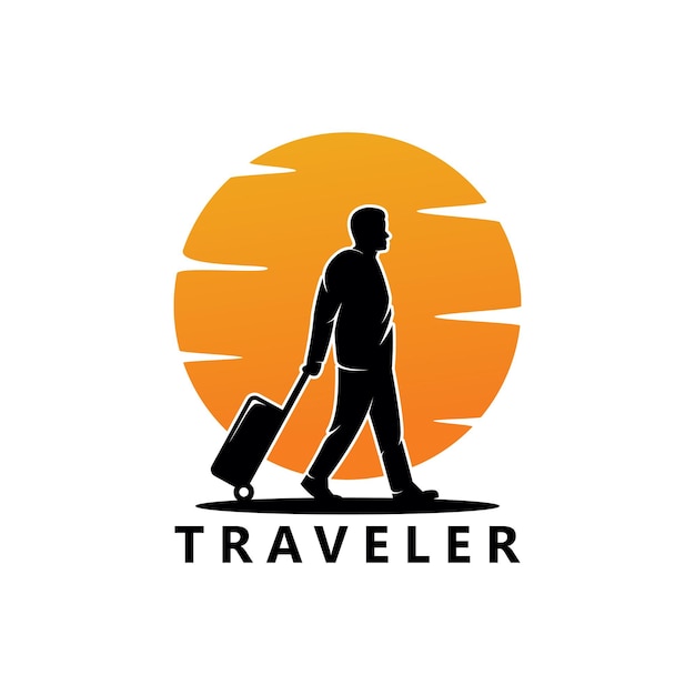 Traveler logo template design vector emblem design concept creative symbol icon