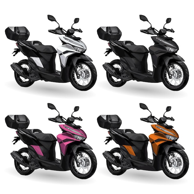 Traveler Matic Motorcycle Waterverf Vector