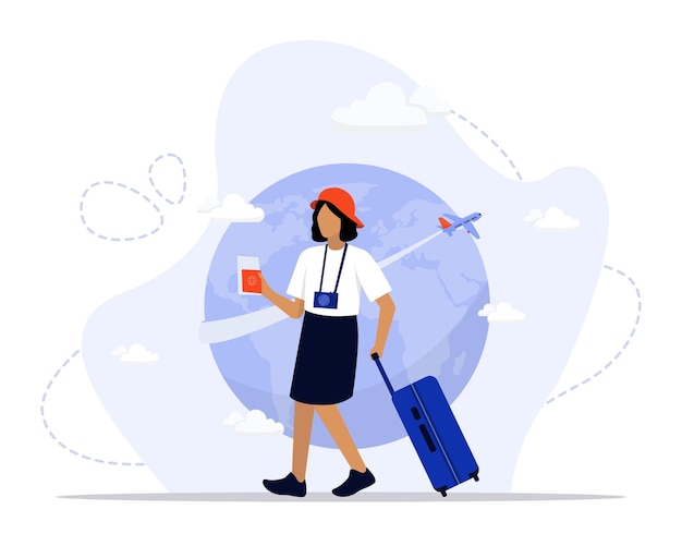 旅行者のコンセプトイラスト
