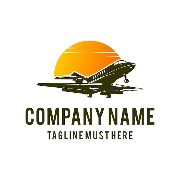 Traveling airplane Logo