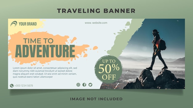 Vector traveling banner