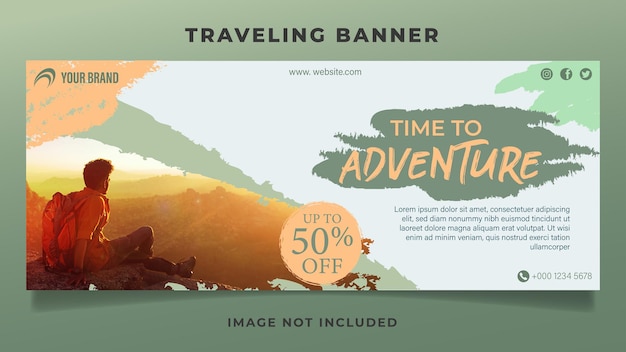 Vector traveling banner