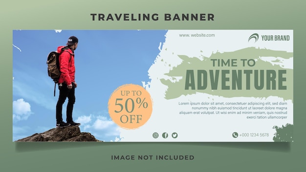 Vector traveling banner