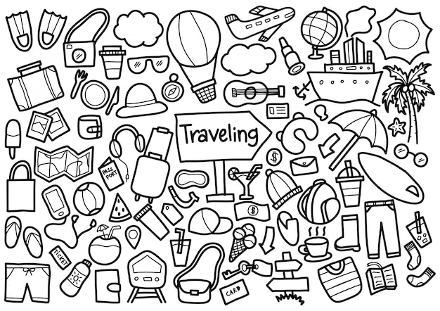 Traveling doodle elements