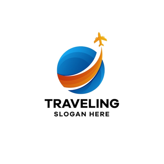 Premium Vector | Traveling gradient logo template