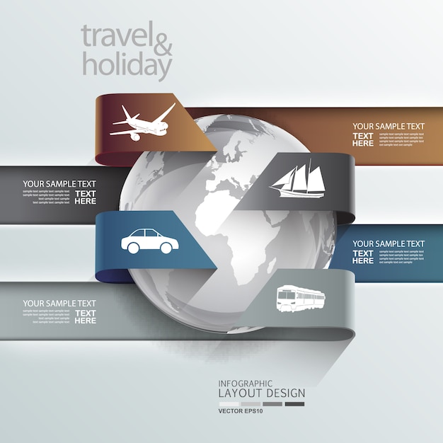 Traveling infographic background