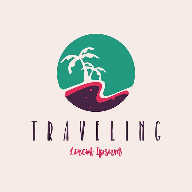 Traveling logo design concept vector