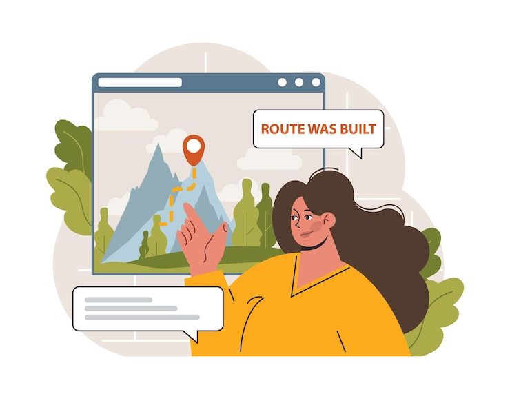 Vector traveling outdoor relaxation vacation activity adventurous lifestyle traveler exploring nature