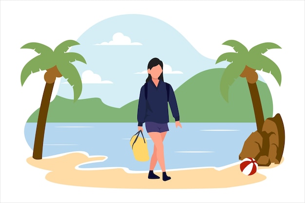 Traveling People Flat Illustration Design