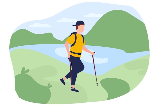 Traveling People Flat Illustration Design