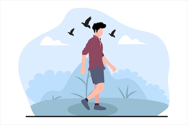 Traveling People Flat Illustration Design