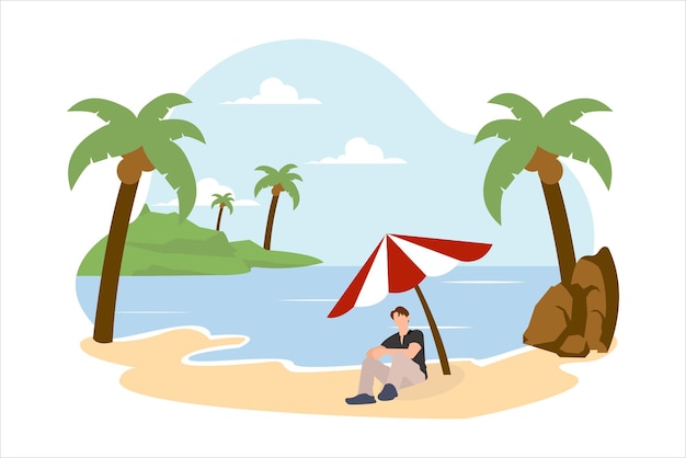 Traveling People Flat Illustration Design