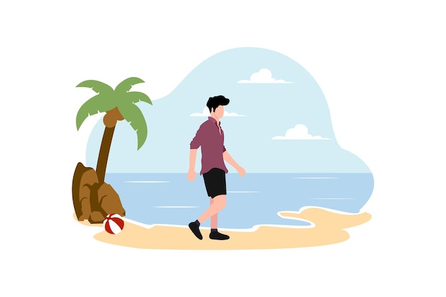 Traveling People Flat Illustration Design