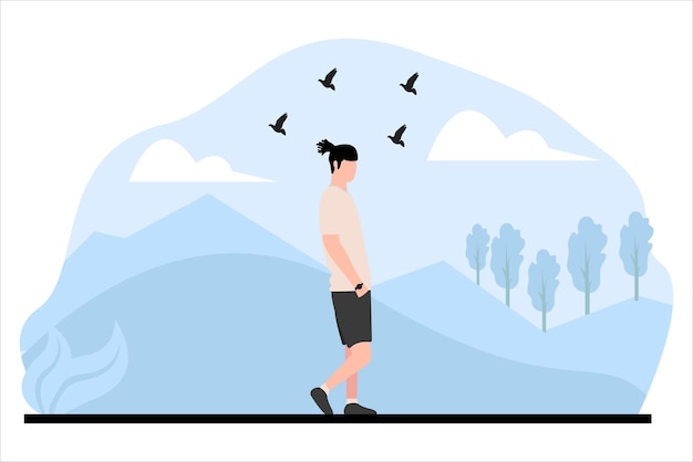 Traveling People Flat Illustration Design