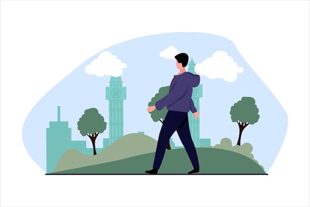 Traveling People Flat Illustration Design