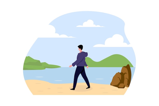 Traveling People Flat Illustration Design