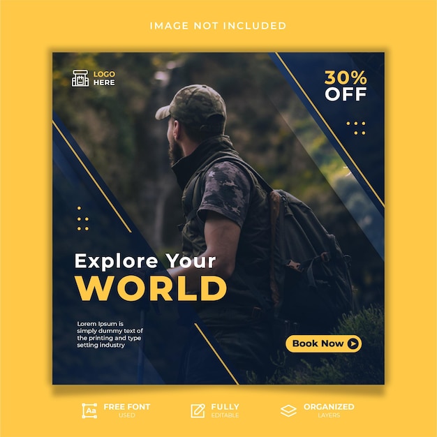 Traveling Social Media Post Template