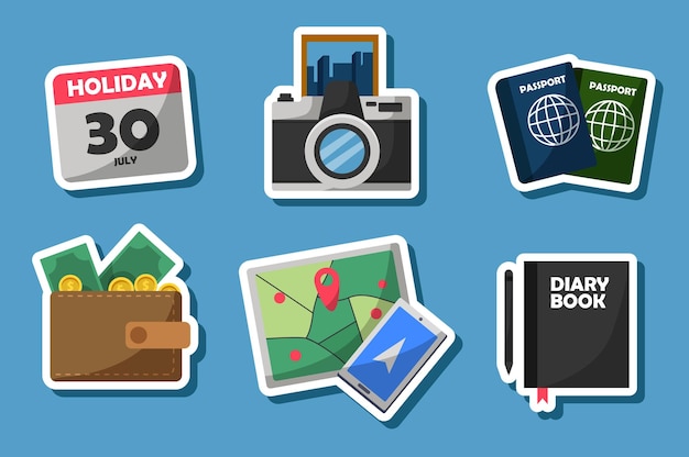 Traveling Sticker Element Set Collection
