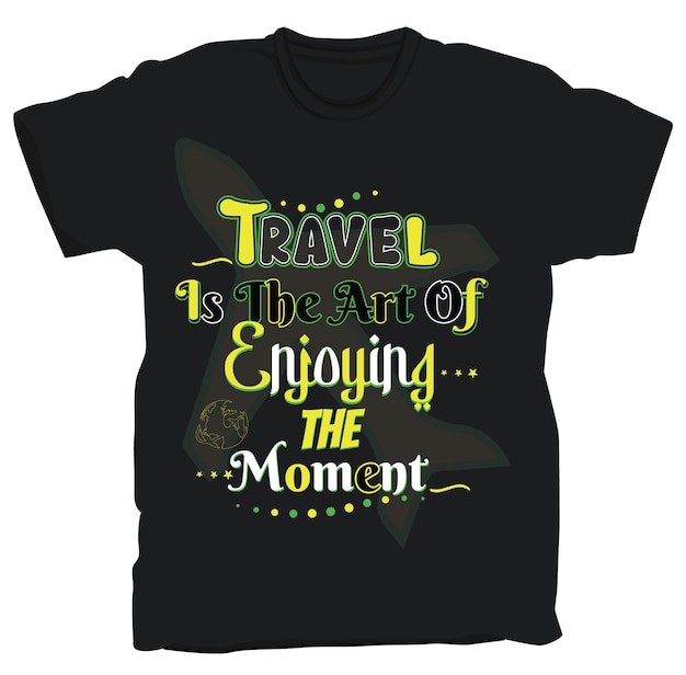Vector traveling vintage typography tshirt design with vector file included for easy editing or printing