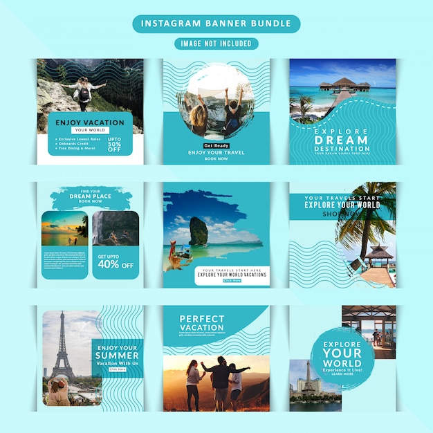 traveling web banner for social media
