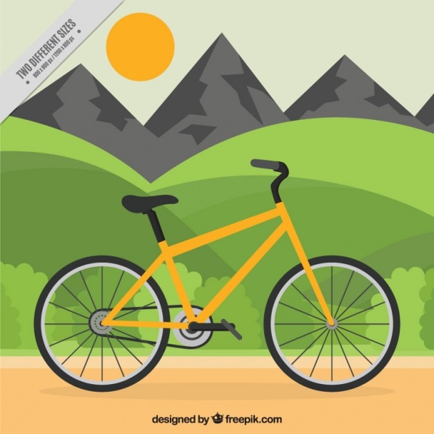 Vector traveling with a bicycle background