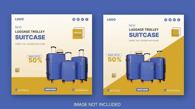 Travelling Bag sale Social Media Post Template