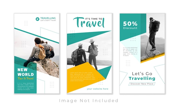 Travelling instagram stories set