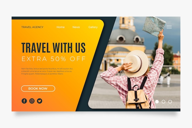 travelling sales landing page template