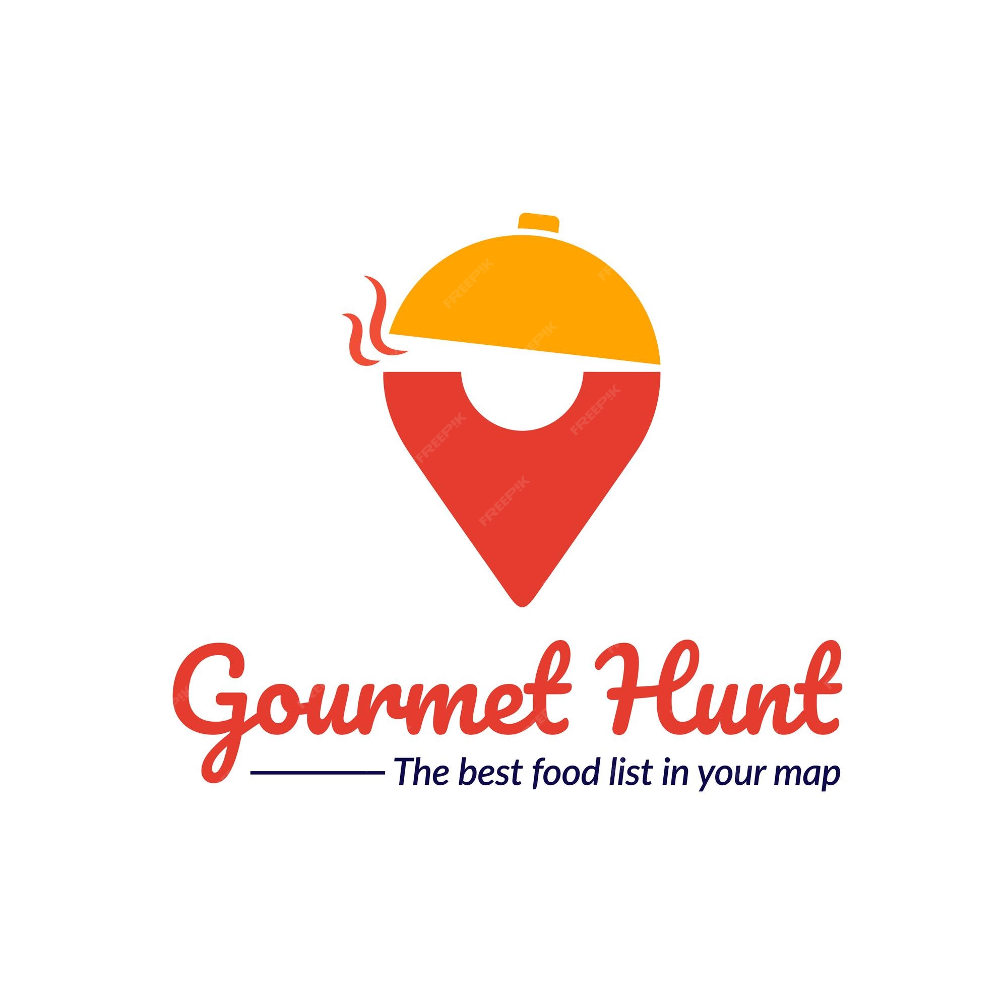 Premium Vector | Tray food gourmet and address location pin logo ...