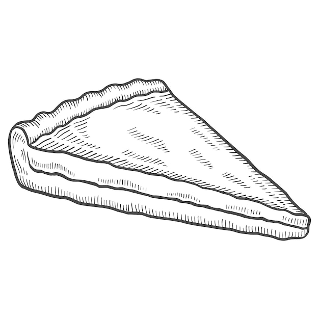 Treacle taart brits of engeland en dessert snack geïsoleerde doodle hand getrokken schets met kaderstijl