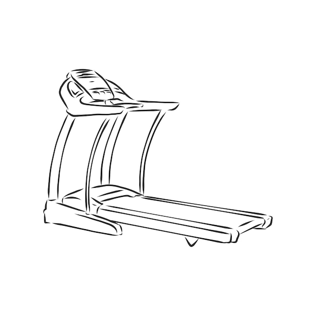 Man running on treadmill sketch icon  Stock vector  Colourbox