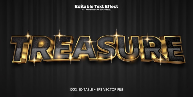 Treasure editable text effect in modern trend style