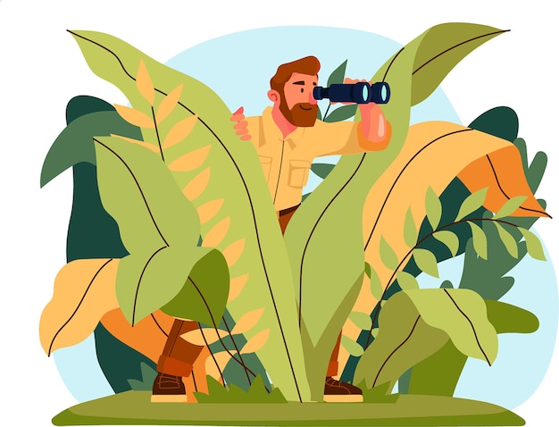 treasure hunter vector illustration