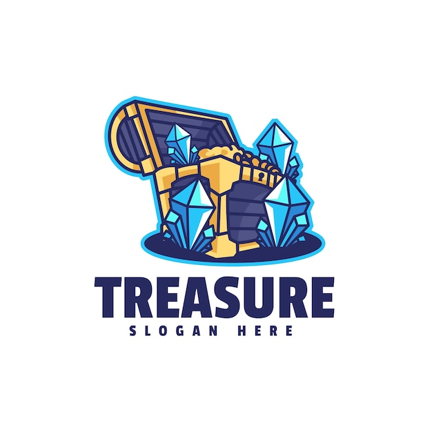 Treasure illustration vector mascot logo