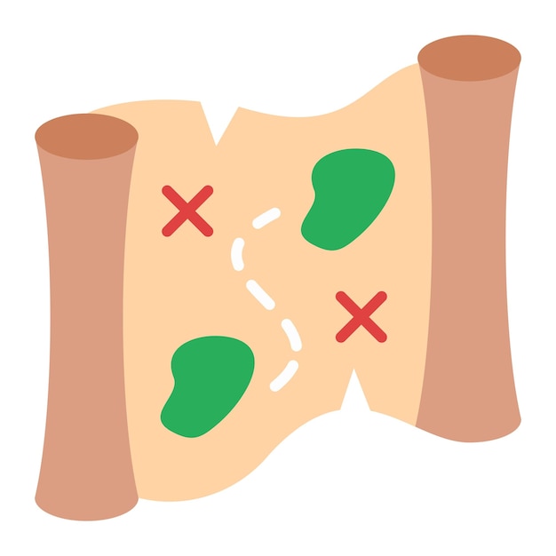 벡터 보물 지도 아이콘