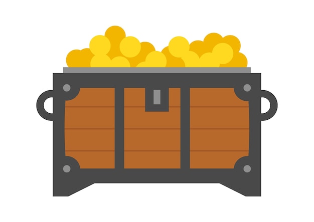 Treasure pirate chest Vector illustration