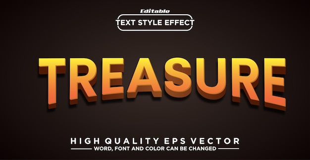 Treasure text style effect editable