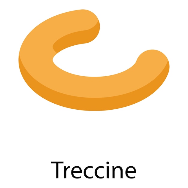 Treccine pictogram Isometrisch van treccine vector pictogram voor webdesign geïsoleerd op een witte achtergrond