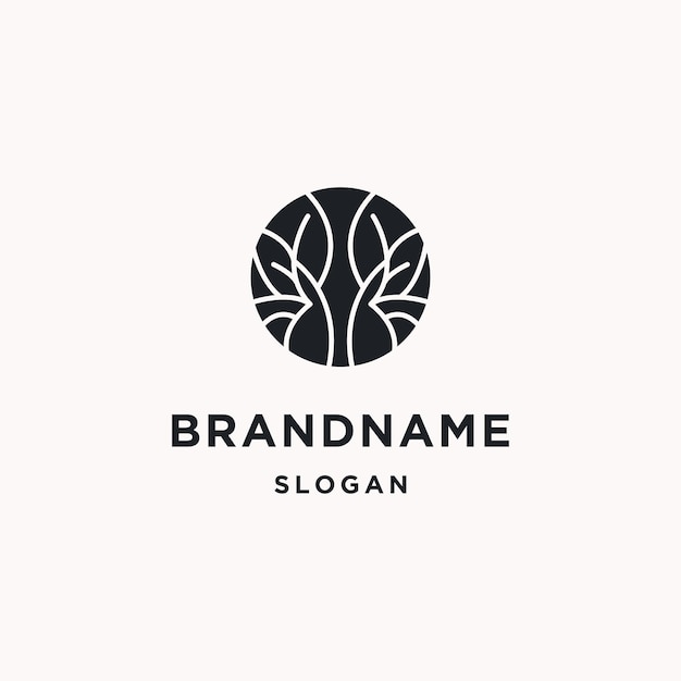 Tree abstract logo icon design template