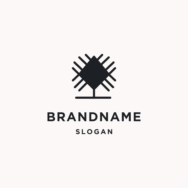 Tree Abstract logo icon flat design template