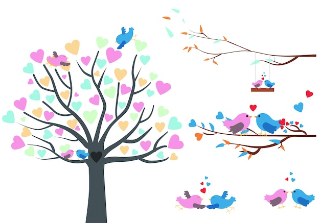 Дерево и любовь птицы