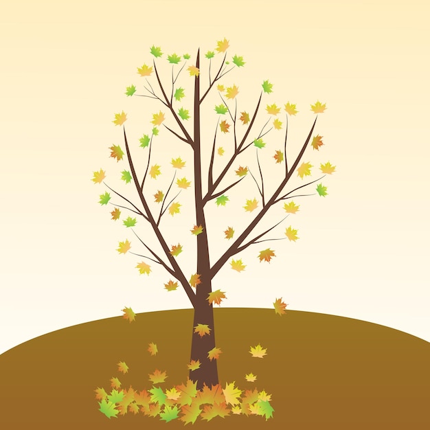 Vector tree autumn