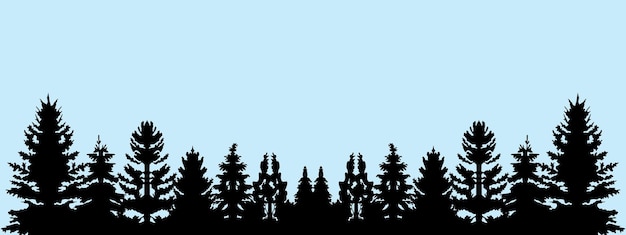 Vector tree background black forest