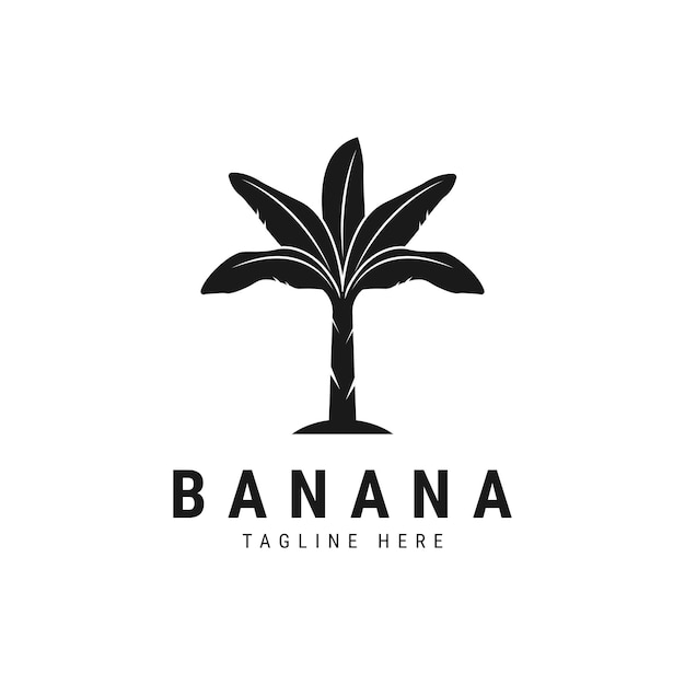 Tree banana logo design flat style logo