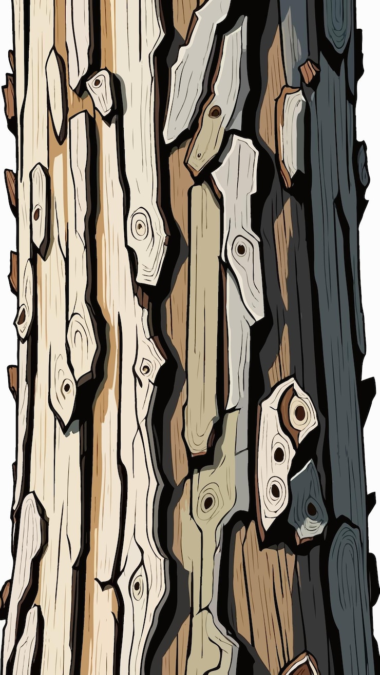 Vector a tree bark illustration cartoon wallpaper background artwork vector