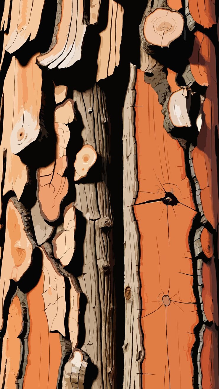 Vector a tree bark illustration cartoon wallpaper background artwork vector